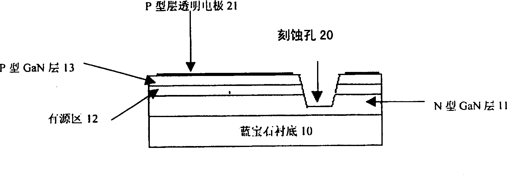 Method for producing N-type layer ohmic contact electrode of GaN LED