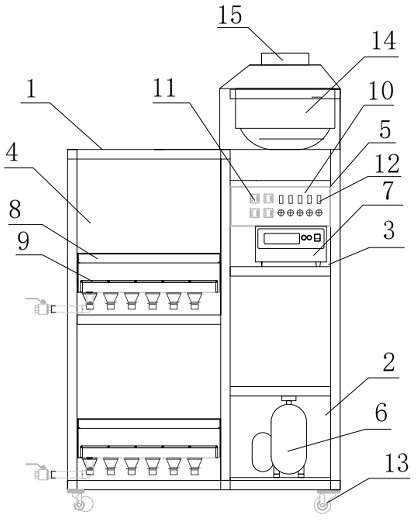 Vertical ultrasonic constant-temperature refrigeration automatic control pearl bleaching system