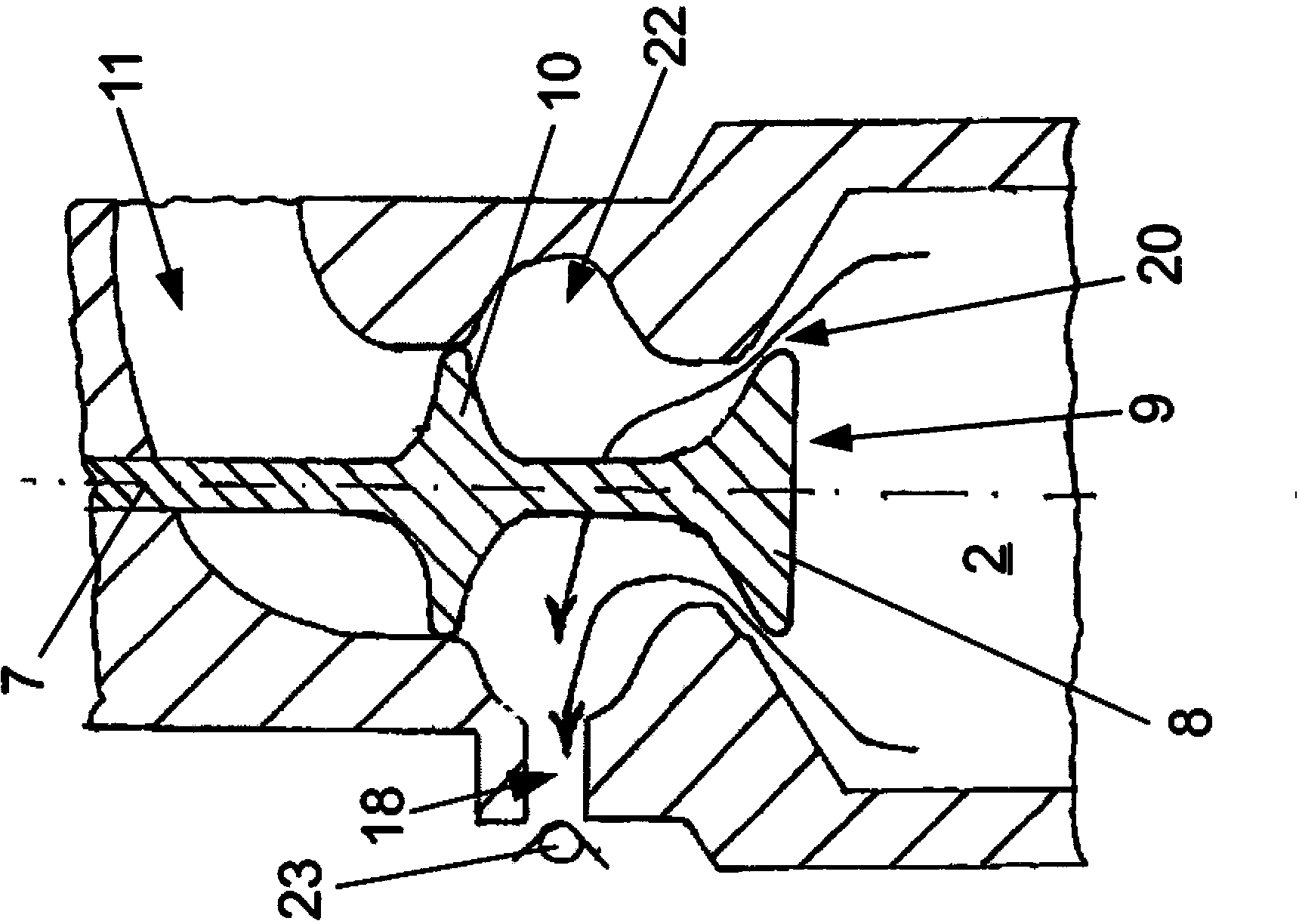 Internal combustion engine, exhaust valve and cylinder head therefor, and production, operation and use of an internal combustion engine