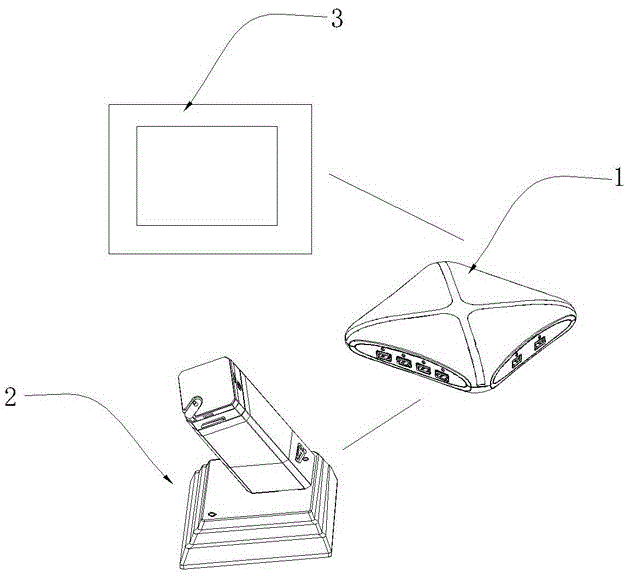 Burglar prevention HUB host with data acquisition function and self-service experiencing system based on host