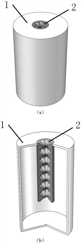 Bidirectional rough inner insertion tube type Helmholtz resonance sound absorption structure