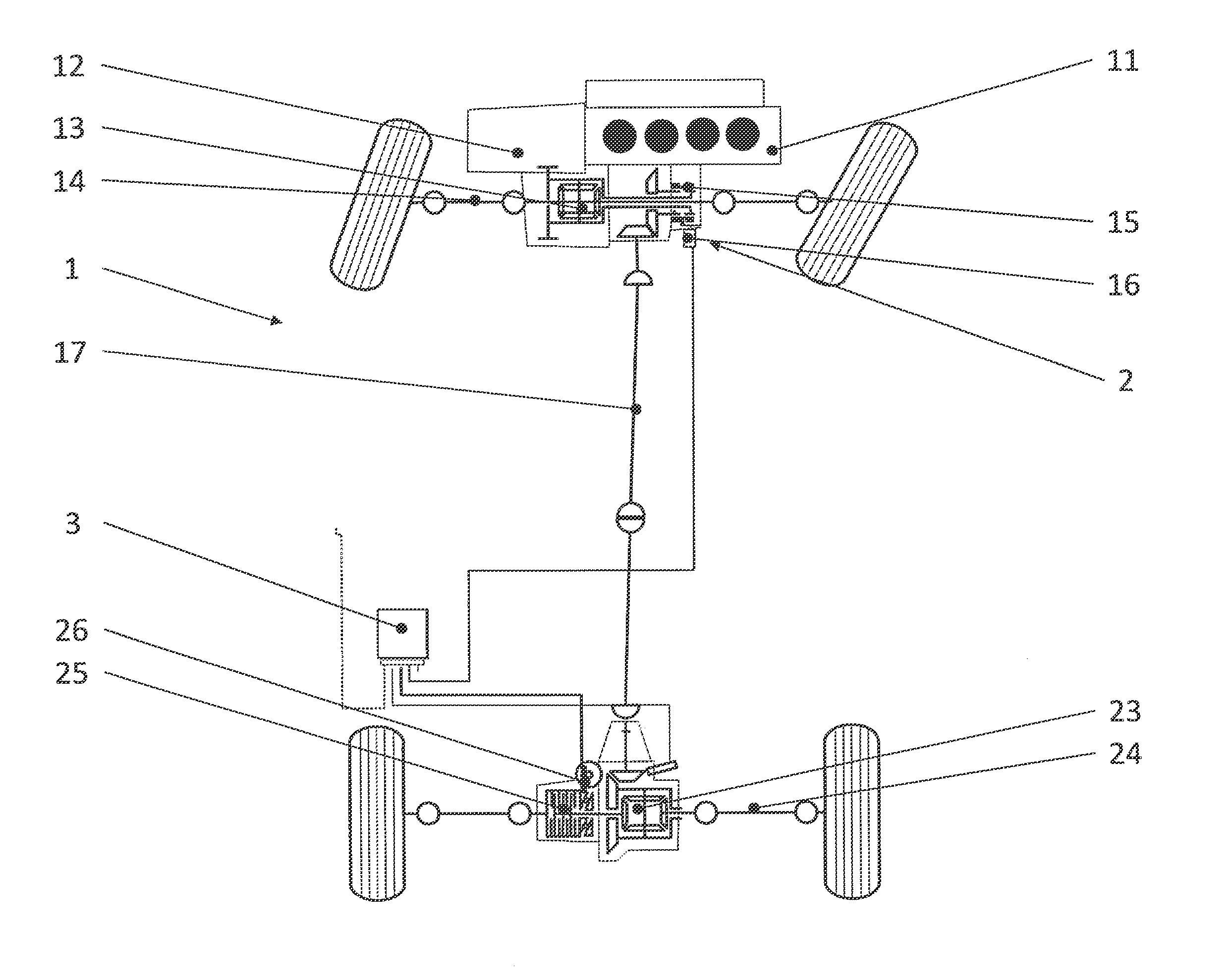 Method for controlling a motor vehicle operated in all-wheel drive at times