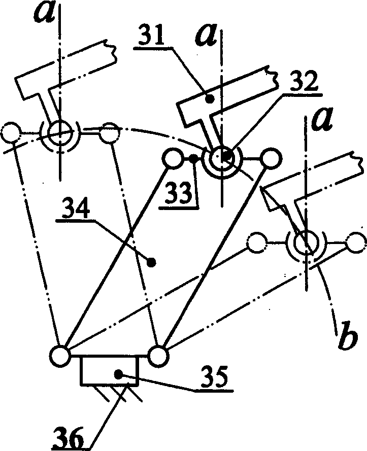 Linkage branch mechanism of parallel robot and six freedom parallel robot mechanism