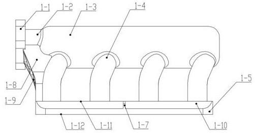 A plastic intake manifold of an automobile engine and its special briquetting block