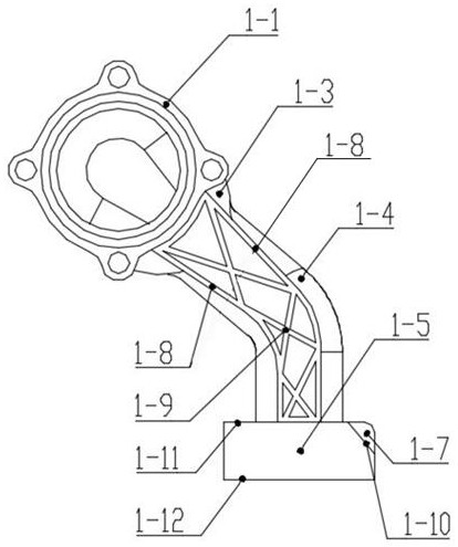 A plastic intake manifold of an automobile engine and its special briquetting block