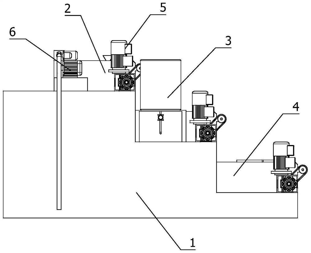 Waterfall type water quality purification system used at river and lake entrance