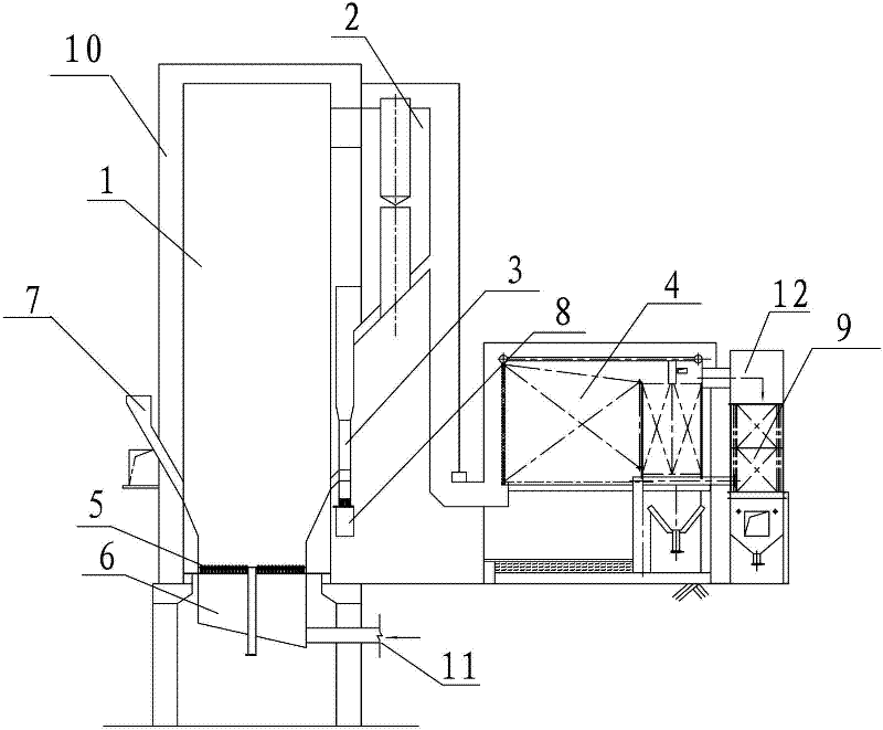 Assembled circulating fluidized bed heat carrier boiler