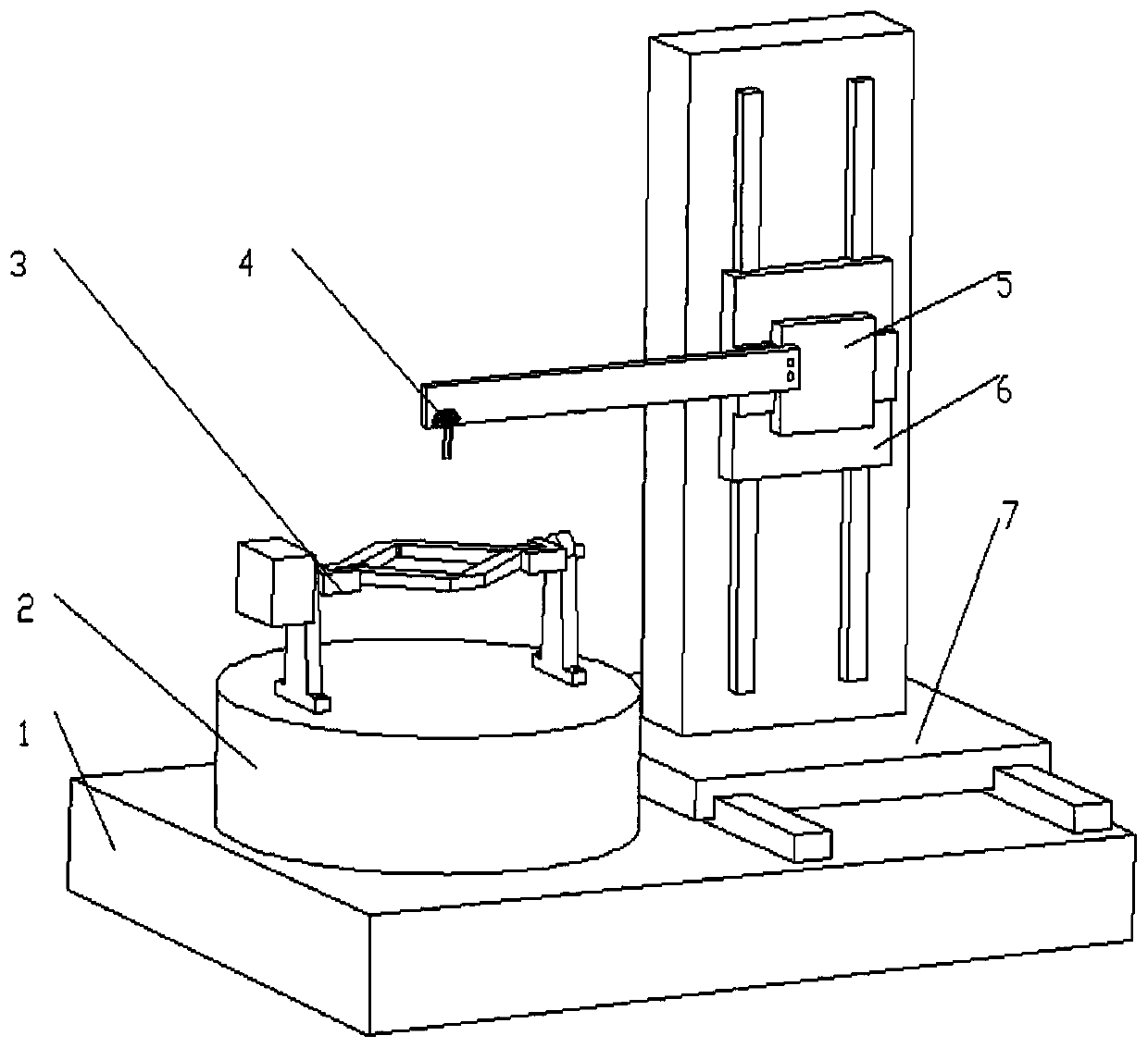 Scroll plate measuring method and device based on numerical control motion platform