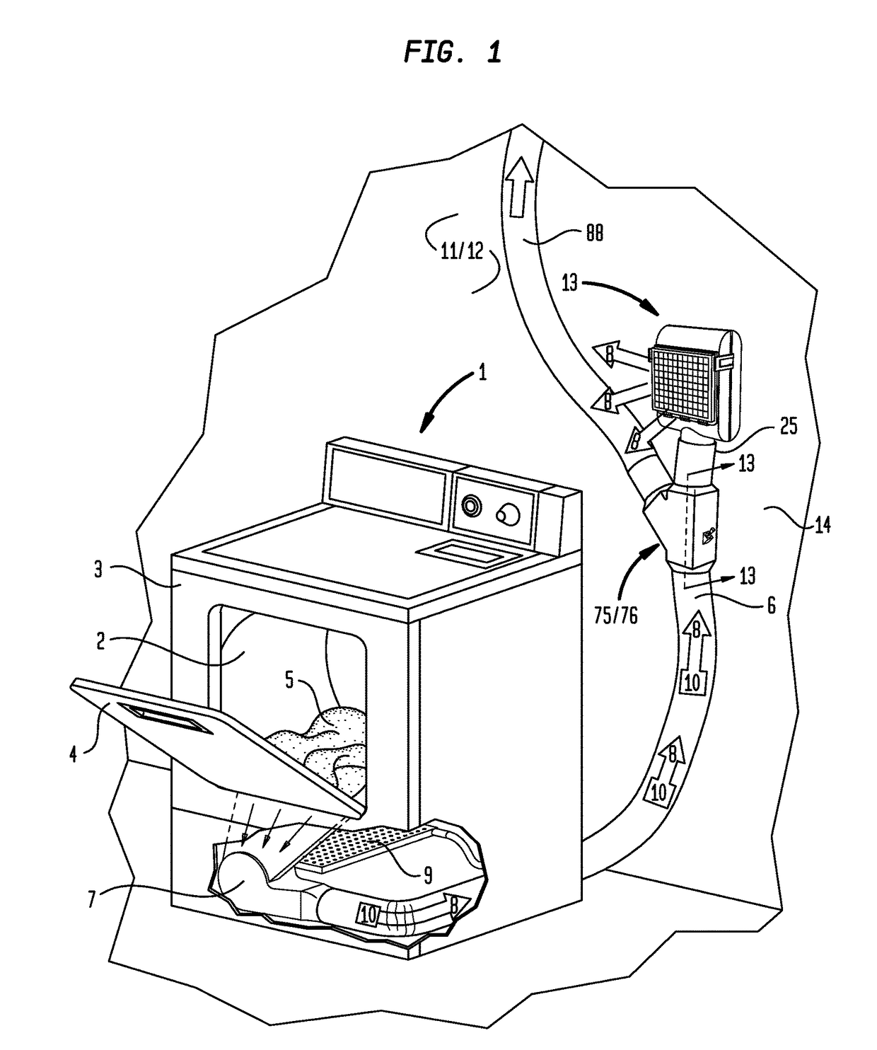 Lint catching system and exhaust assembly