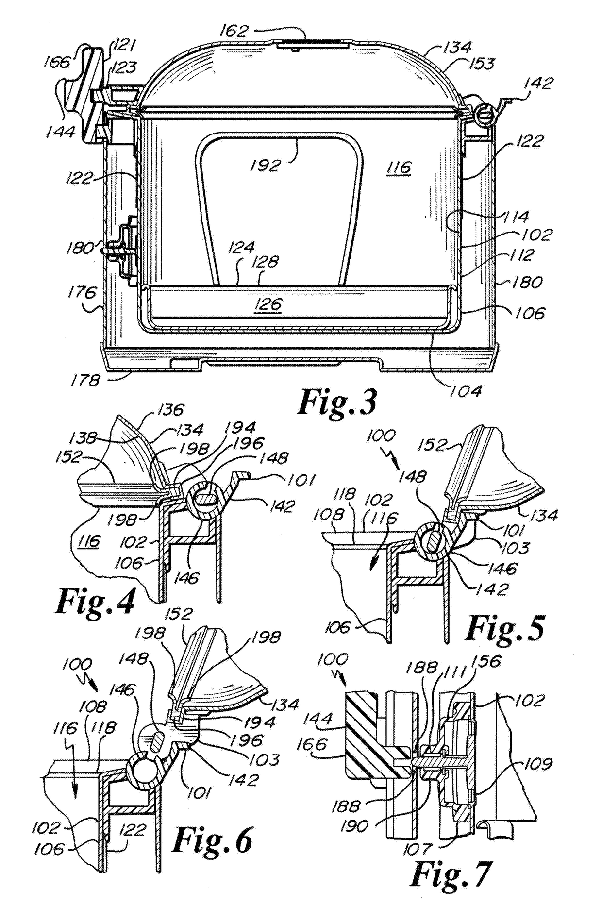 Pressure cooking appliance