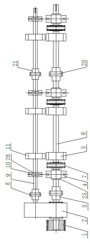 Main driving mechanism of intermediate-speed needling machine