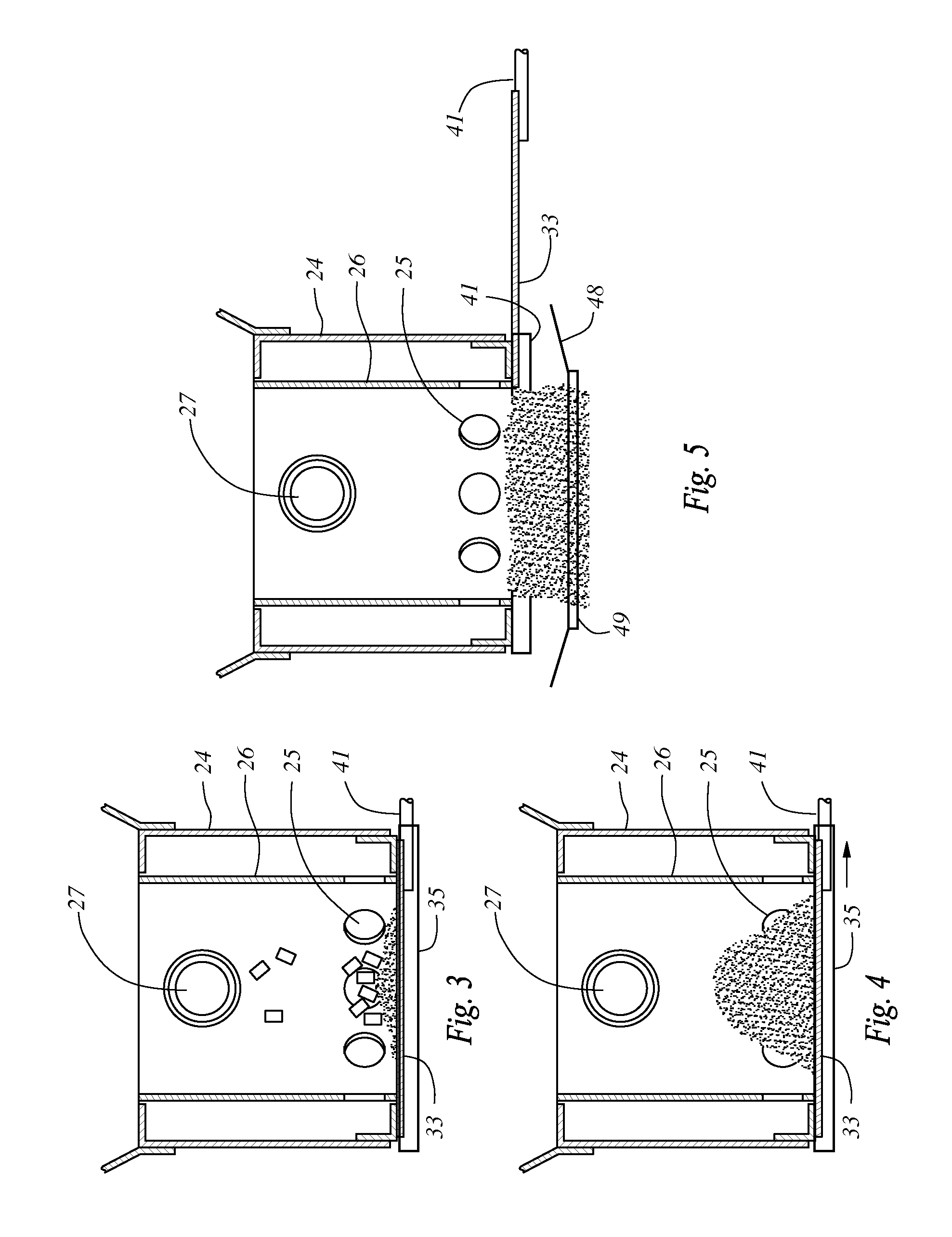 Pellet fueled grill with cleanout port