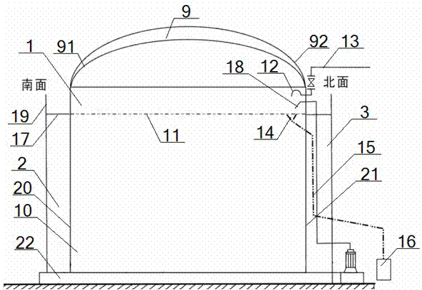 Double-heat-energy warming fermentation tank