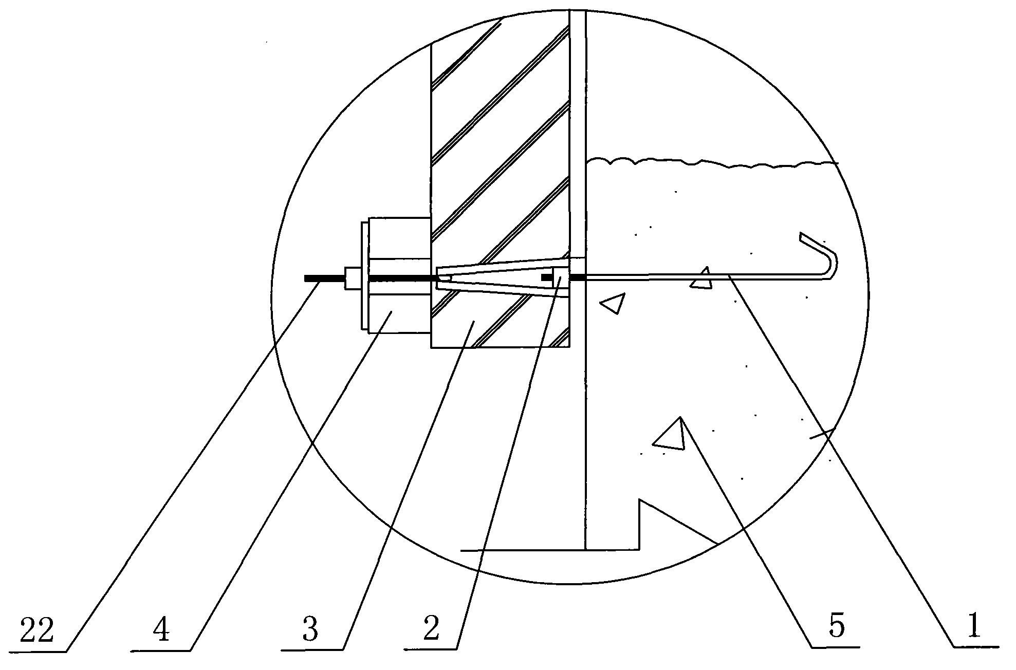 Shear wall jointing template reinforcing bolt