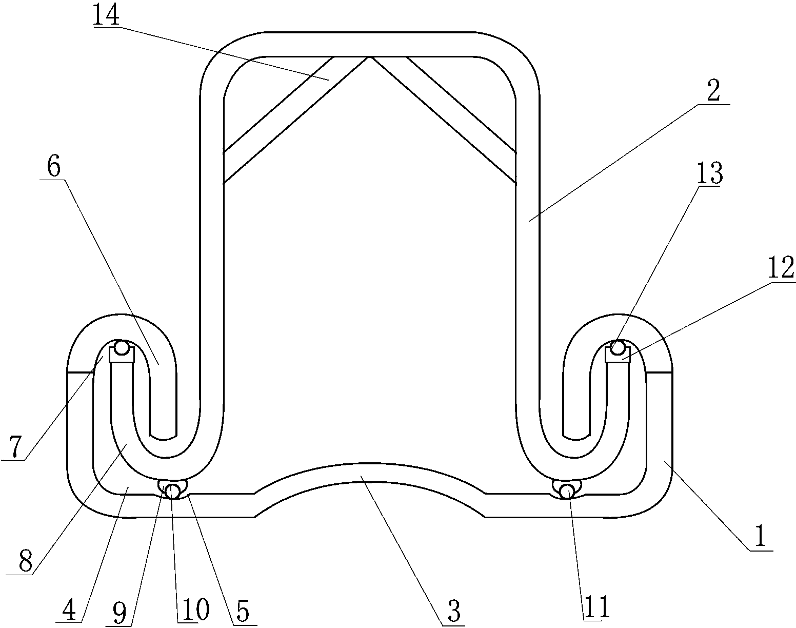 Stable chassis guide rail bracket