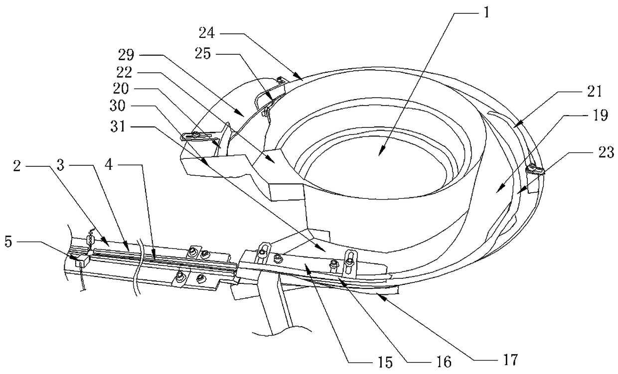 Directional feeding device for different-polarity foot capacitor