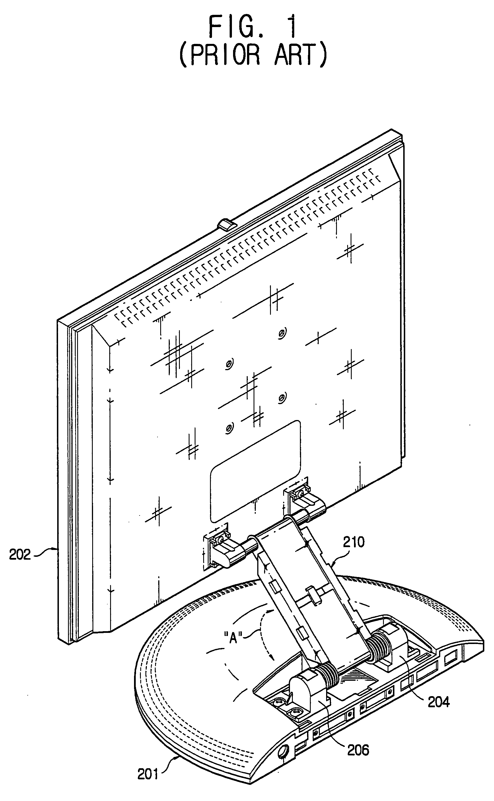 Monitor improved in a tilting and combining structure