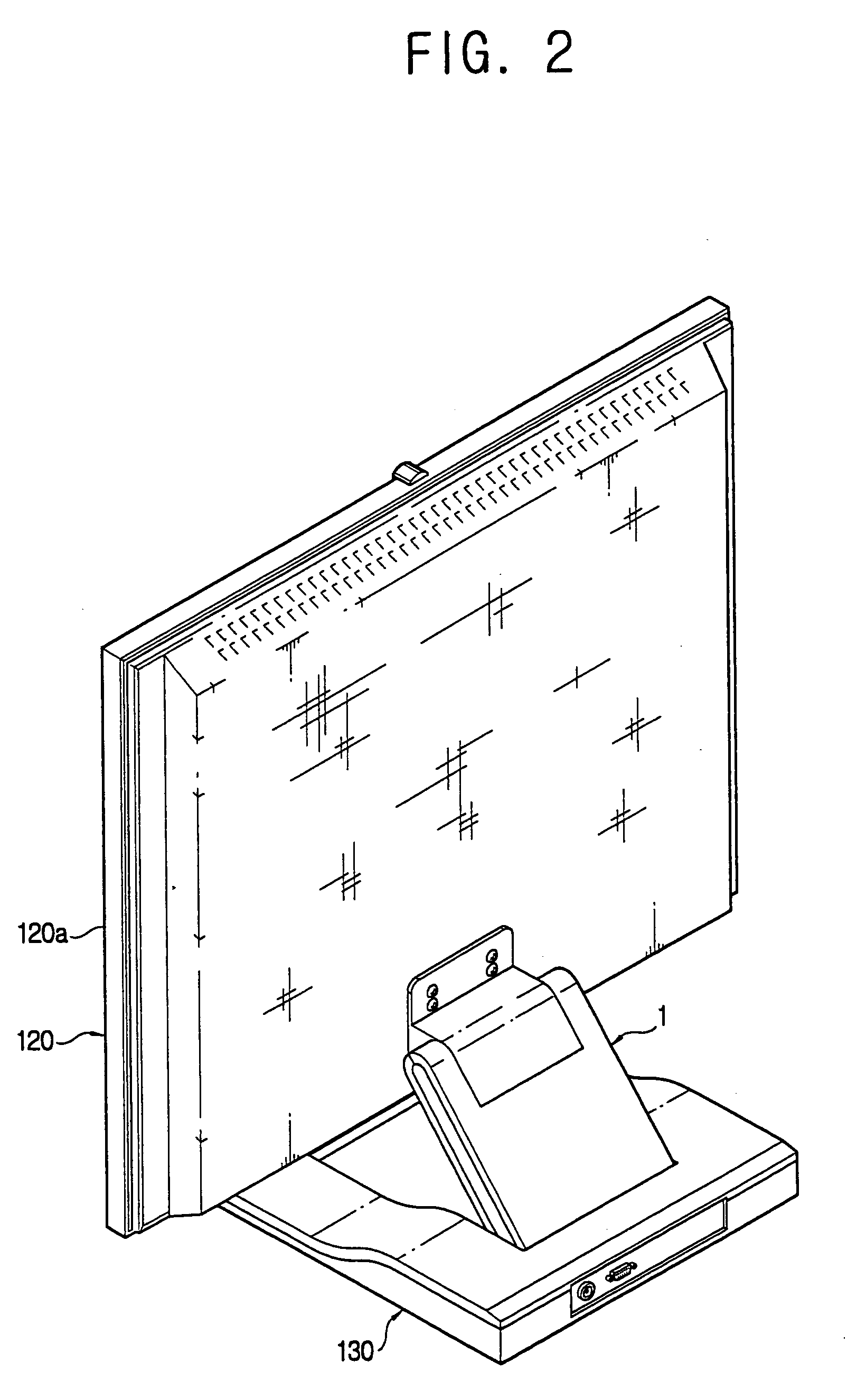 Monitor improved in a tilting and combining structure