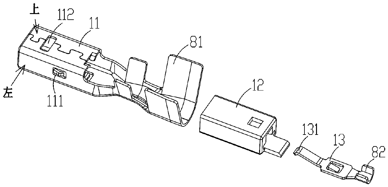 Automotive RF male connector and female connector and connector assembly