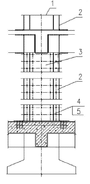 Enveloping prestressing force fastening type steel tube concrete column and reinforcement method