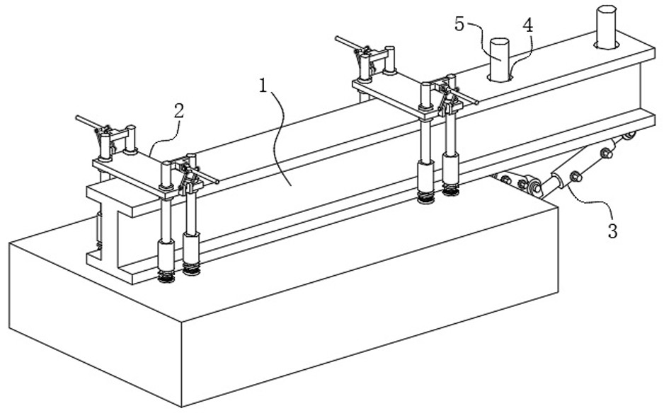 An anchoring device for a cantilevered scaffold and its construction method