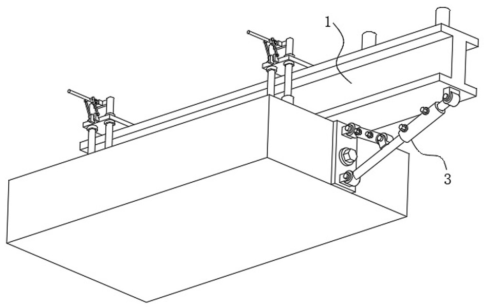 An anchoring device for a cantilevered scaffold and its construction method