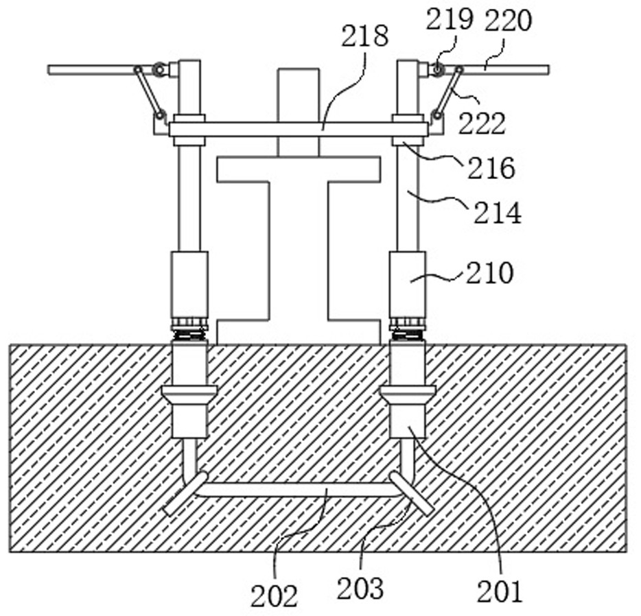 An anchoring device for a cantilevered scaffold and its construction method