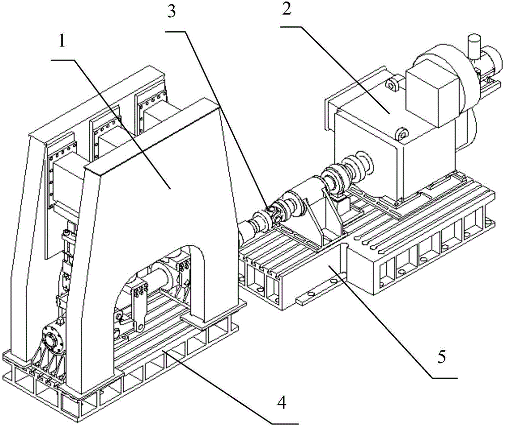 High-speed EMU axle box bearing gantry-type reaction frame two-dimensional excitation loading test bench