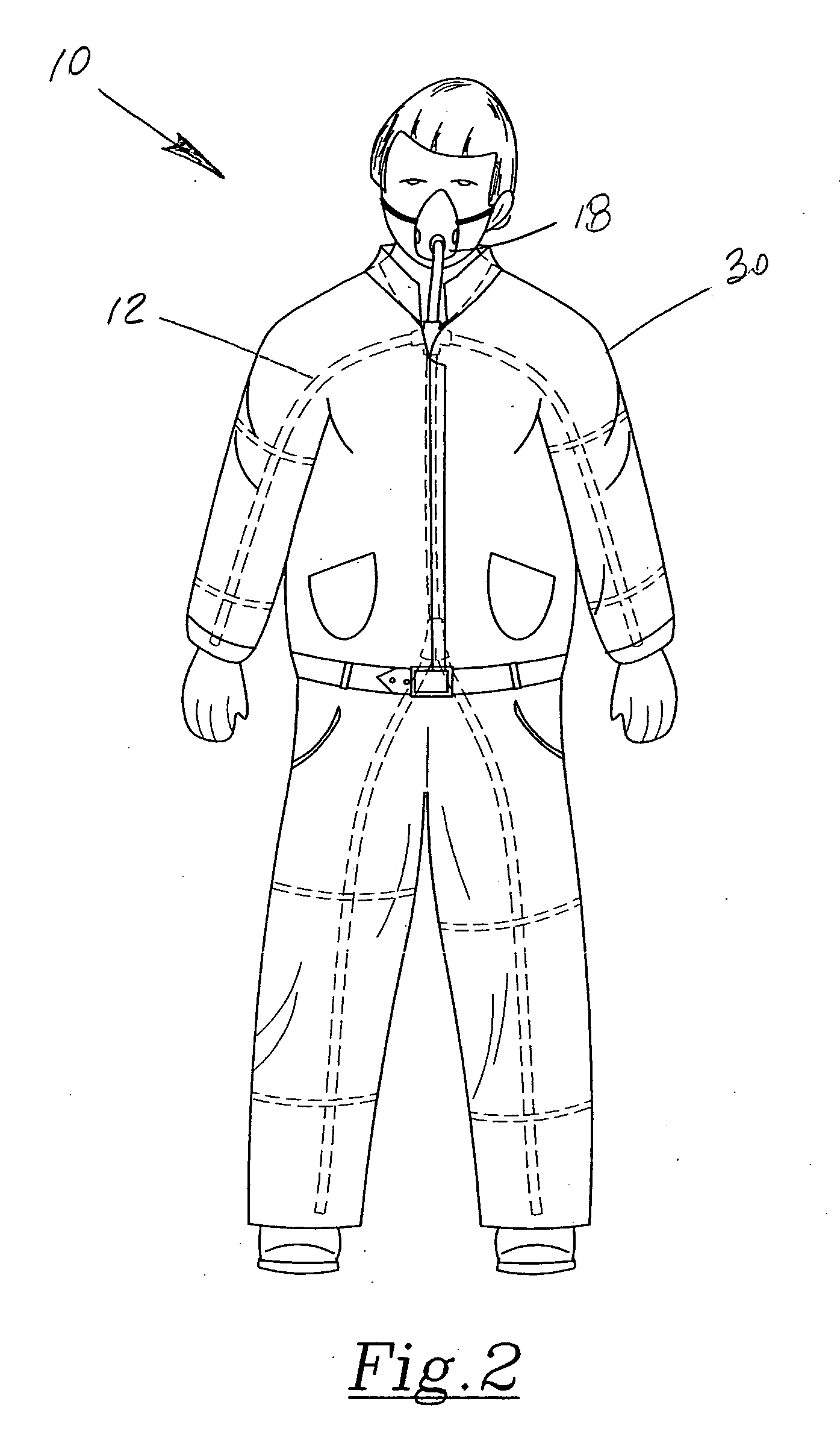 Recirculated self-heating air delivery system to warm the body