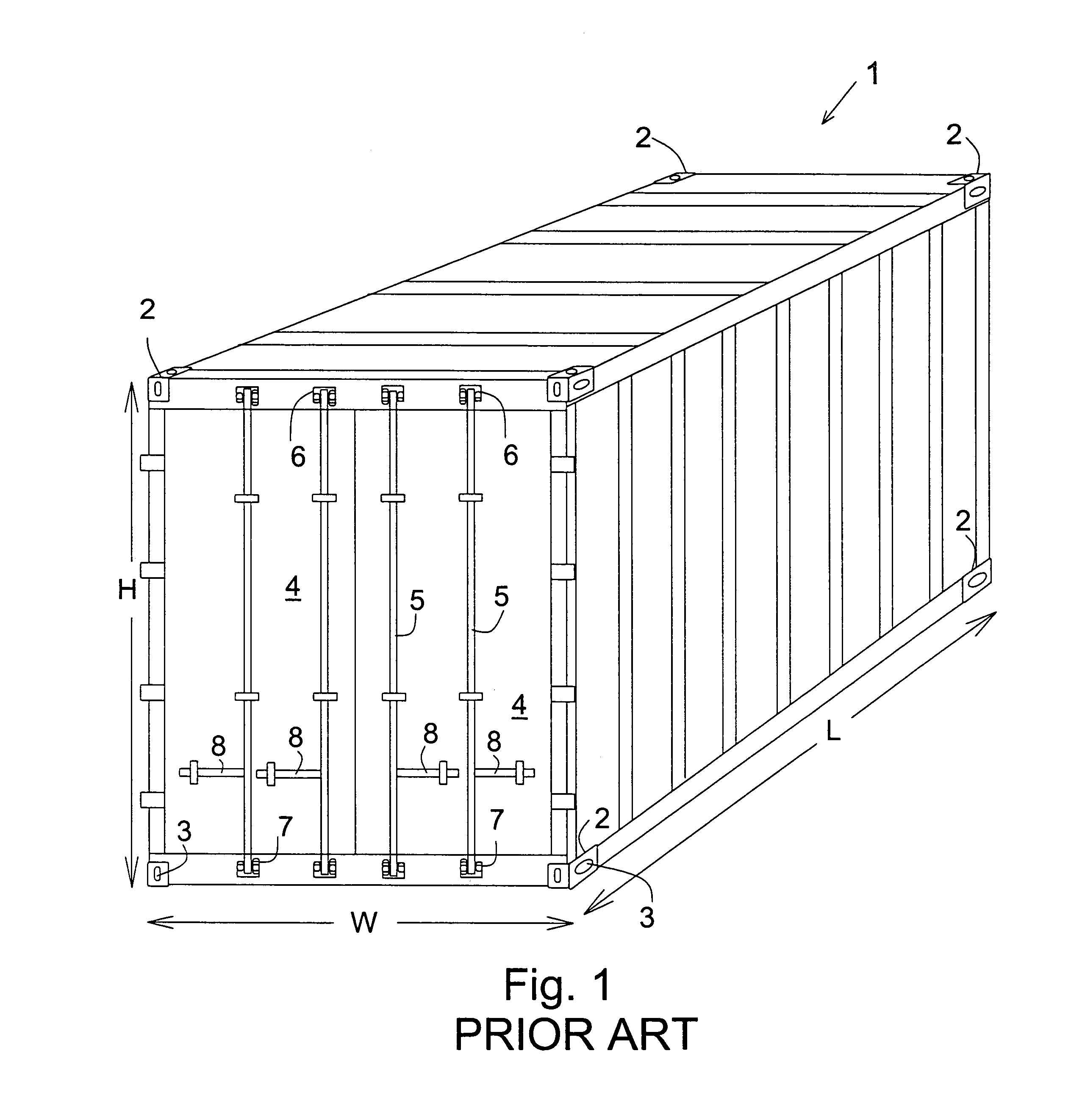 Loading ramp for standardized intermodal freight containers