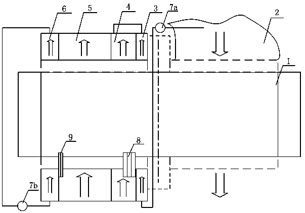 Ammonium bisulfate deposition prevention five-chamber rotary preheater and operation method thereof