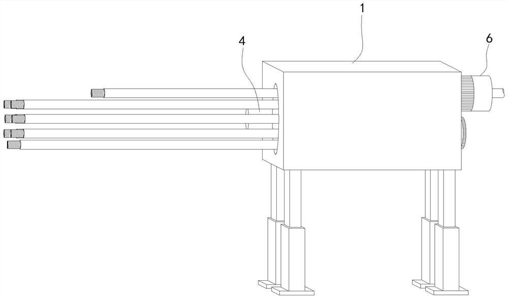 A pipe shed installation device for underground engineering tunnels