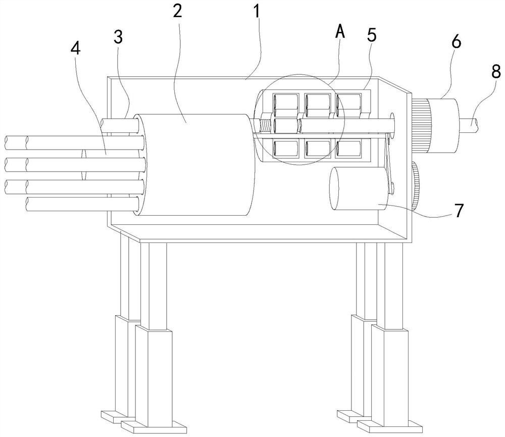 A pipe shed installation device for underground engineering tunnels