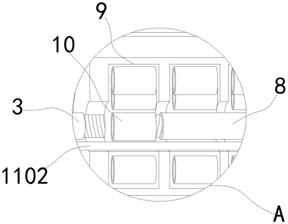 A pipe shed installation device for underground engineering tunnels