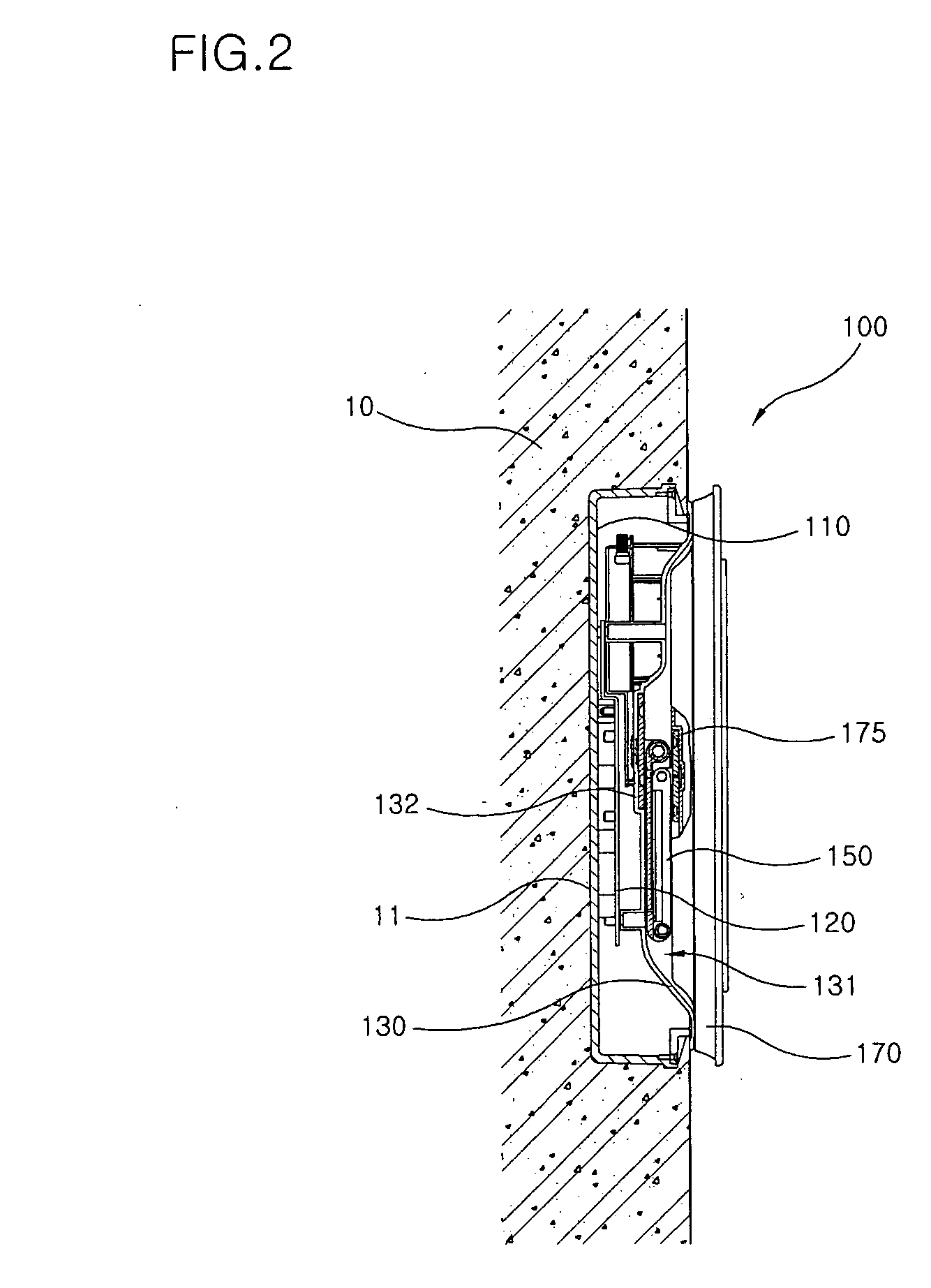 In-wall type multi-functional television set