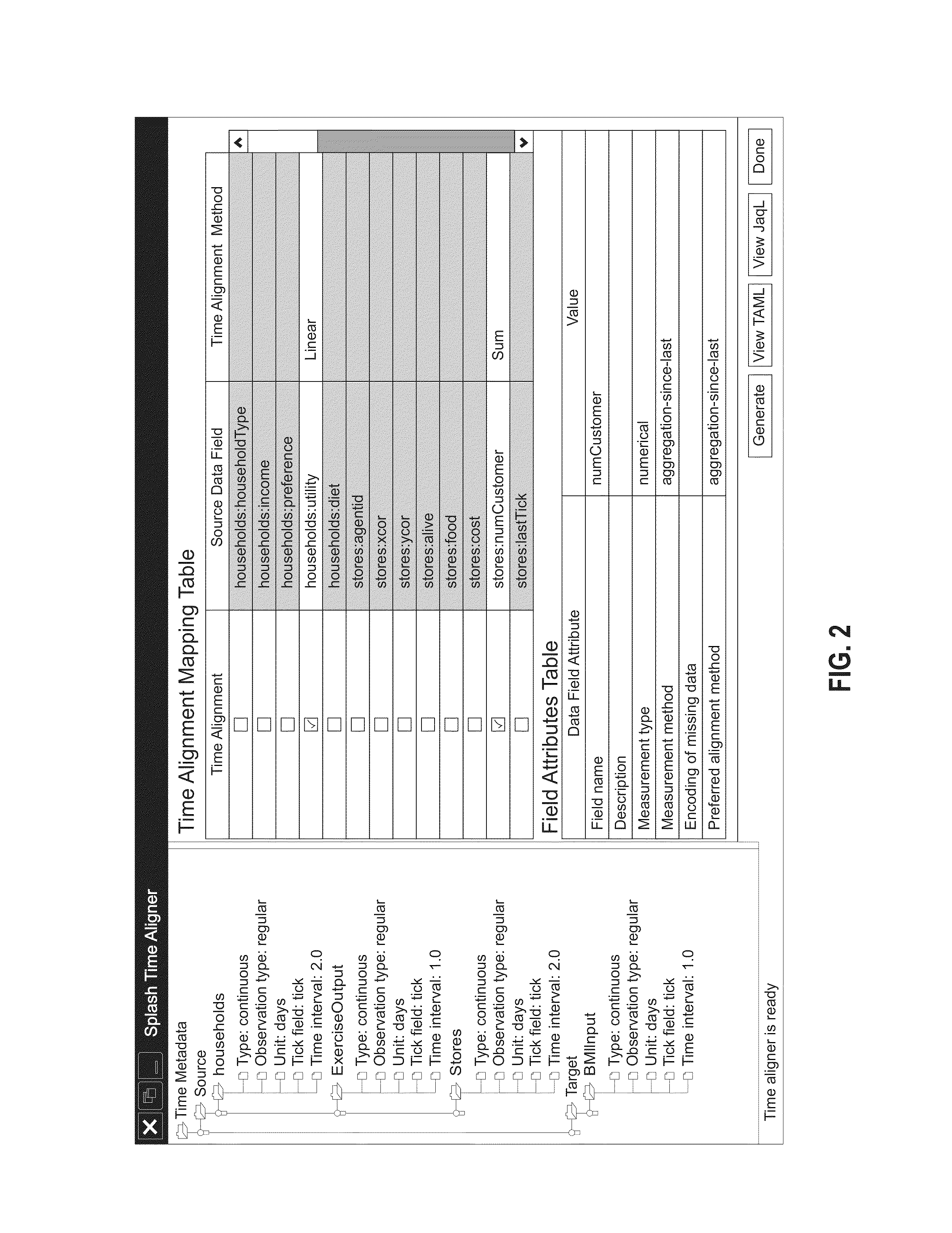 Interpolation techniques used for time alignment of multiple simulation models