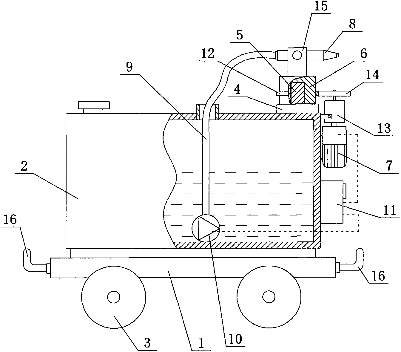 Watering vehicle