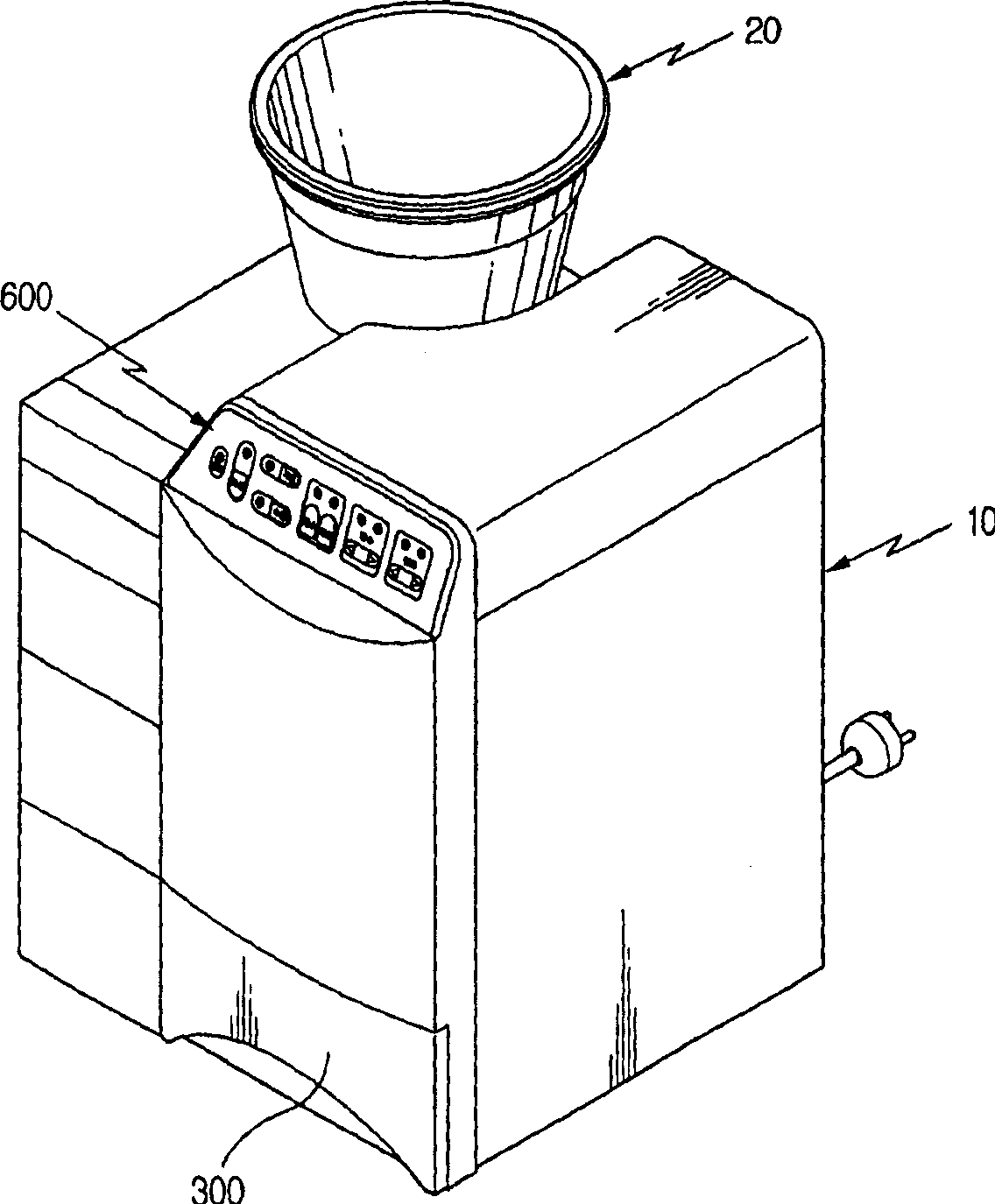 Food-trash processing unit for kitchen