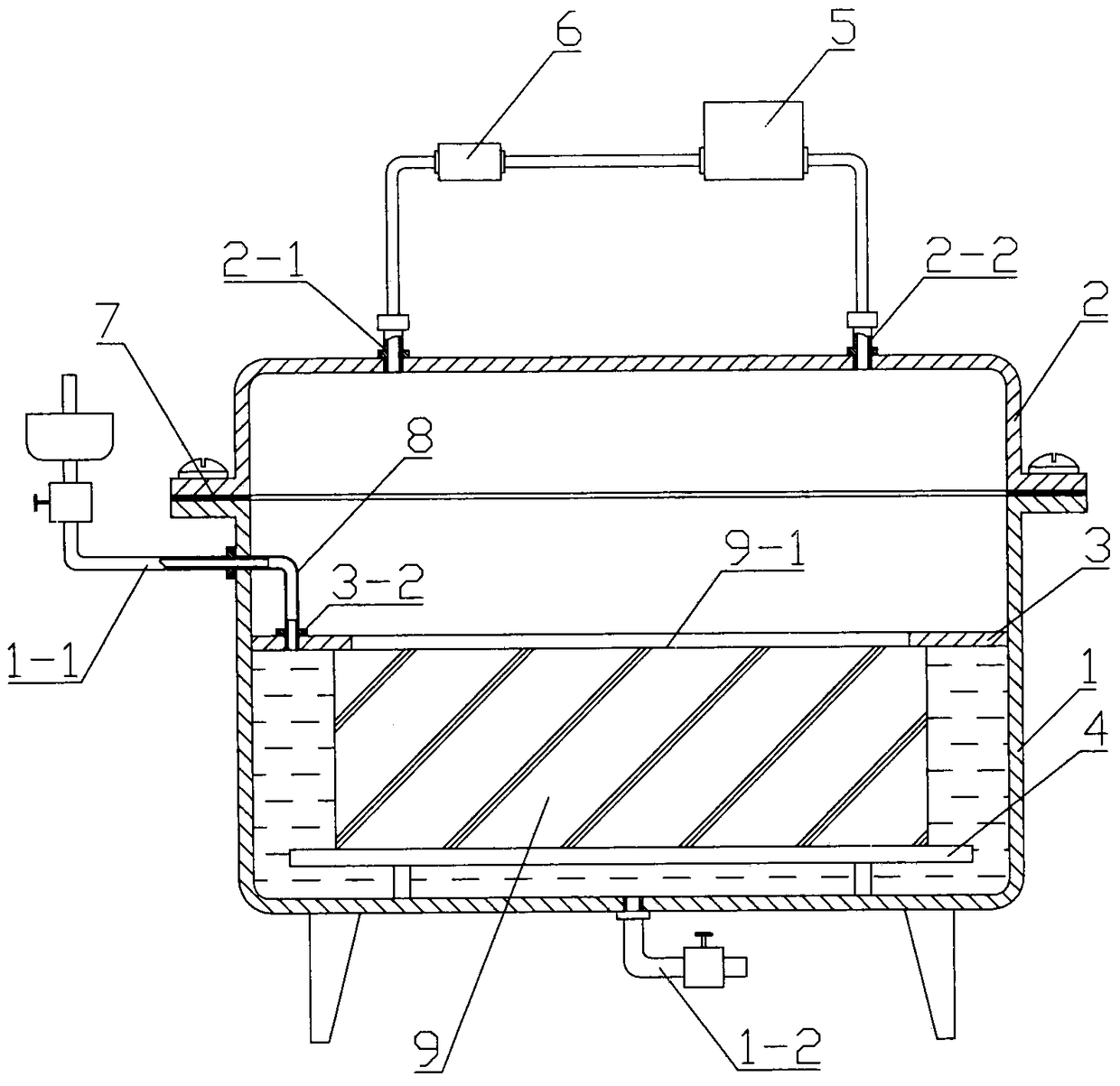 Test apparatus and test method for radon exhalation rate of building bulk material and radon exhalation rate during neutralization