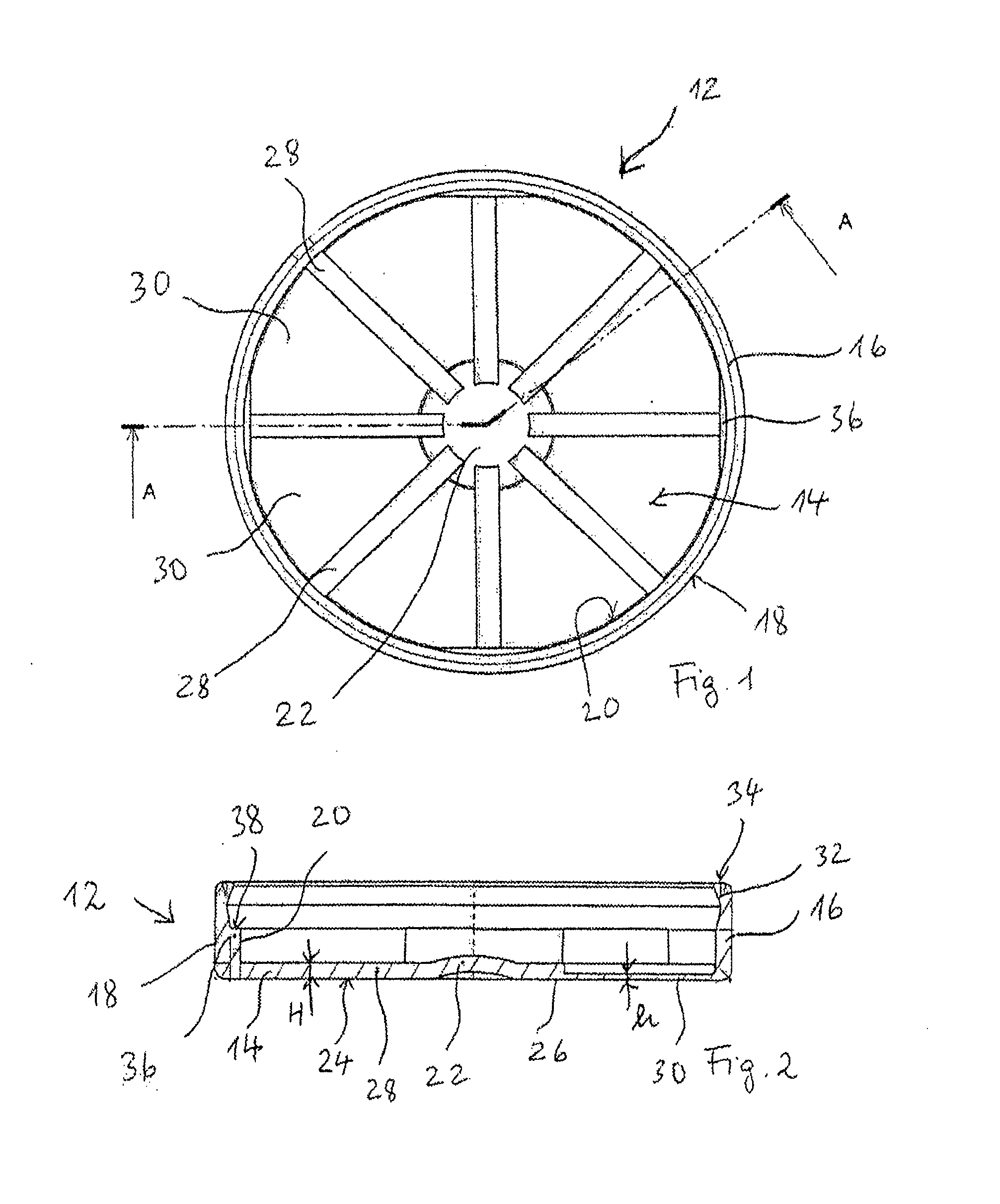 Canister for containing an active material