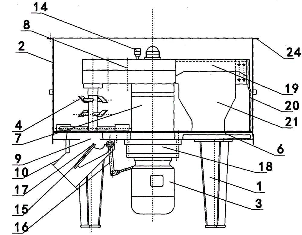 Dual-stirrer intensive mixing machine for powder