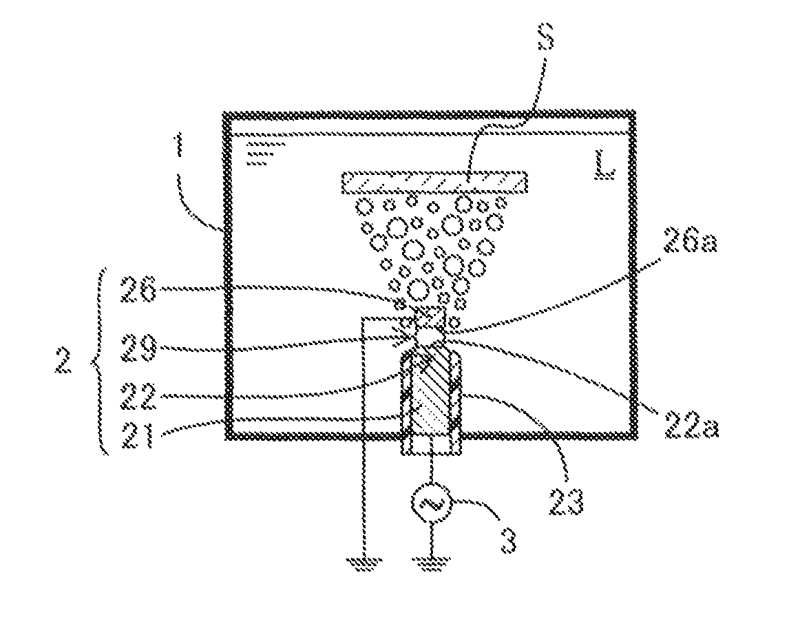 In-liquid plasma film-forming apparatus, electrode for in-liquid plasma, and film-forming method using in-liquid plasma