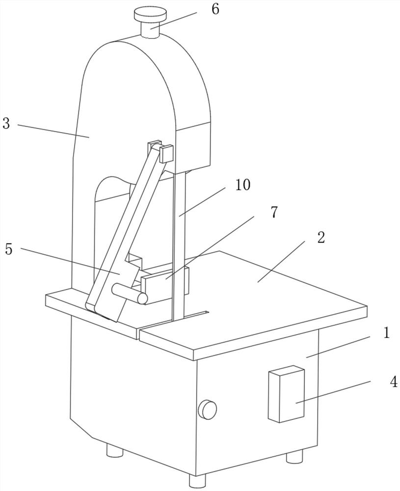 Bone saw for spotted pig pork processing and processing method for bone saw