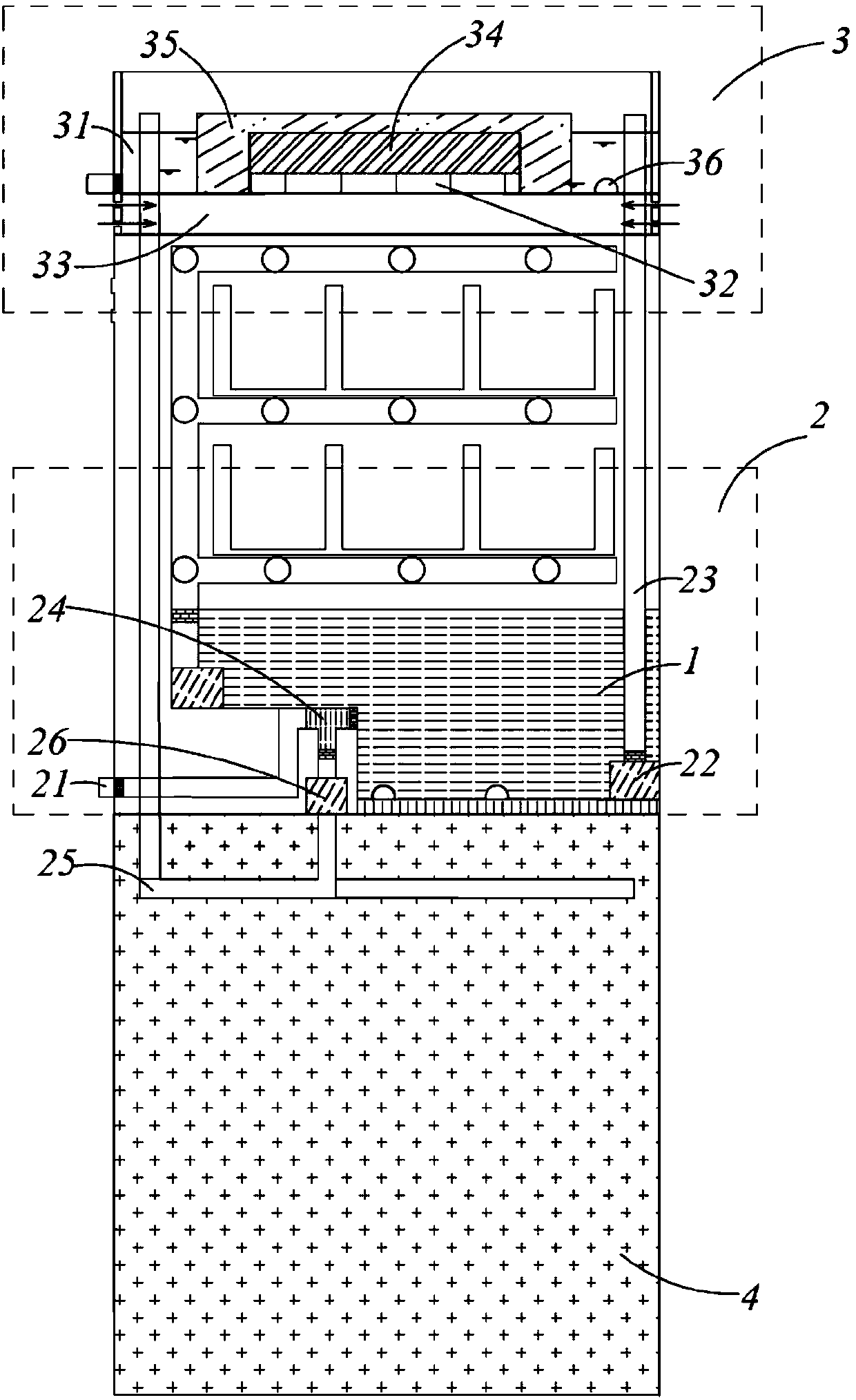 All-in-one machine with refrigerator, air conditioner and dish washer integrated