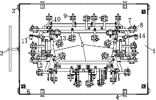 A detection method for automobile front frame assembly inspection tool