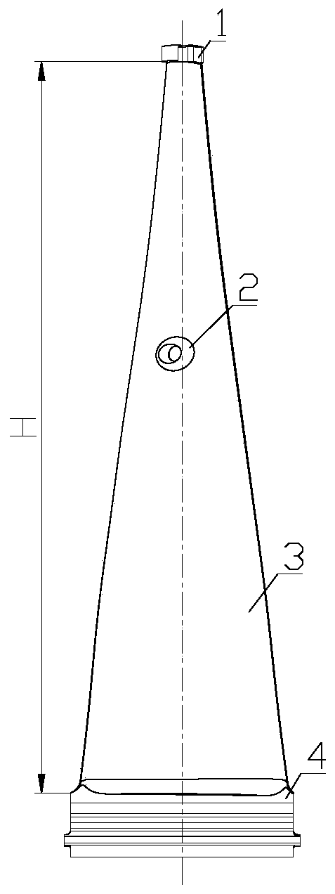 High-rotating-speed and high-load last-stage movable vane for industrial steam turbine