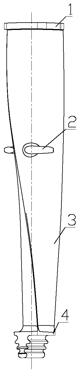 High-rotating-speed and high-load last-stage movable vane for industrial steam turbine