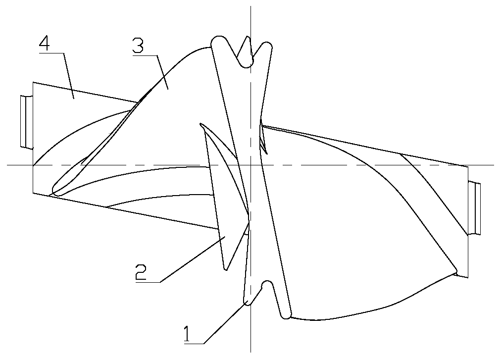 High-rotating-speed and high-load last-stage movable vane for industrial steam turbine