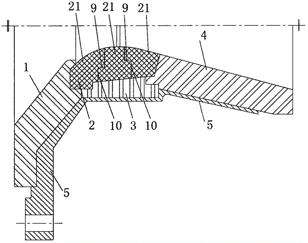 Combined throat liner spraying pipe of solid rocket engine and manufacturing method