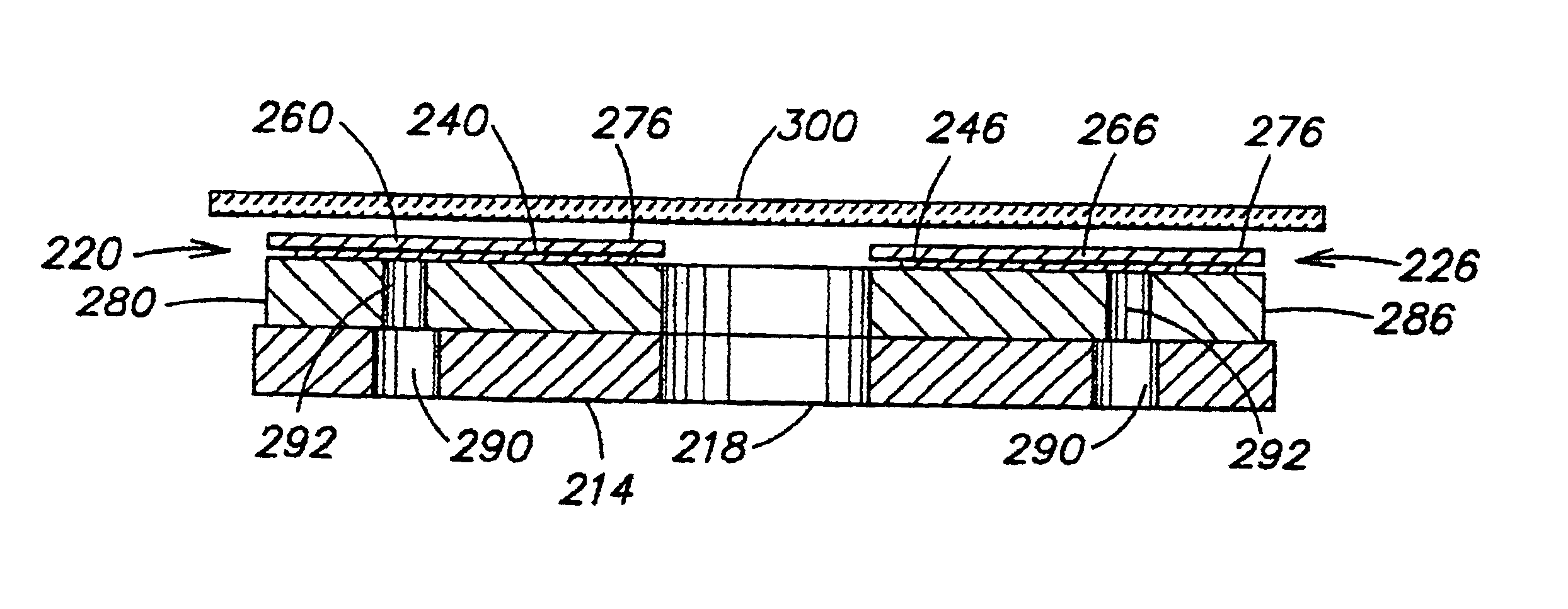 Surface structure and method of making, and electrostatic wafer clamp incorporating surface structure